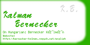 kalman bernecker business card